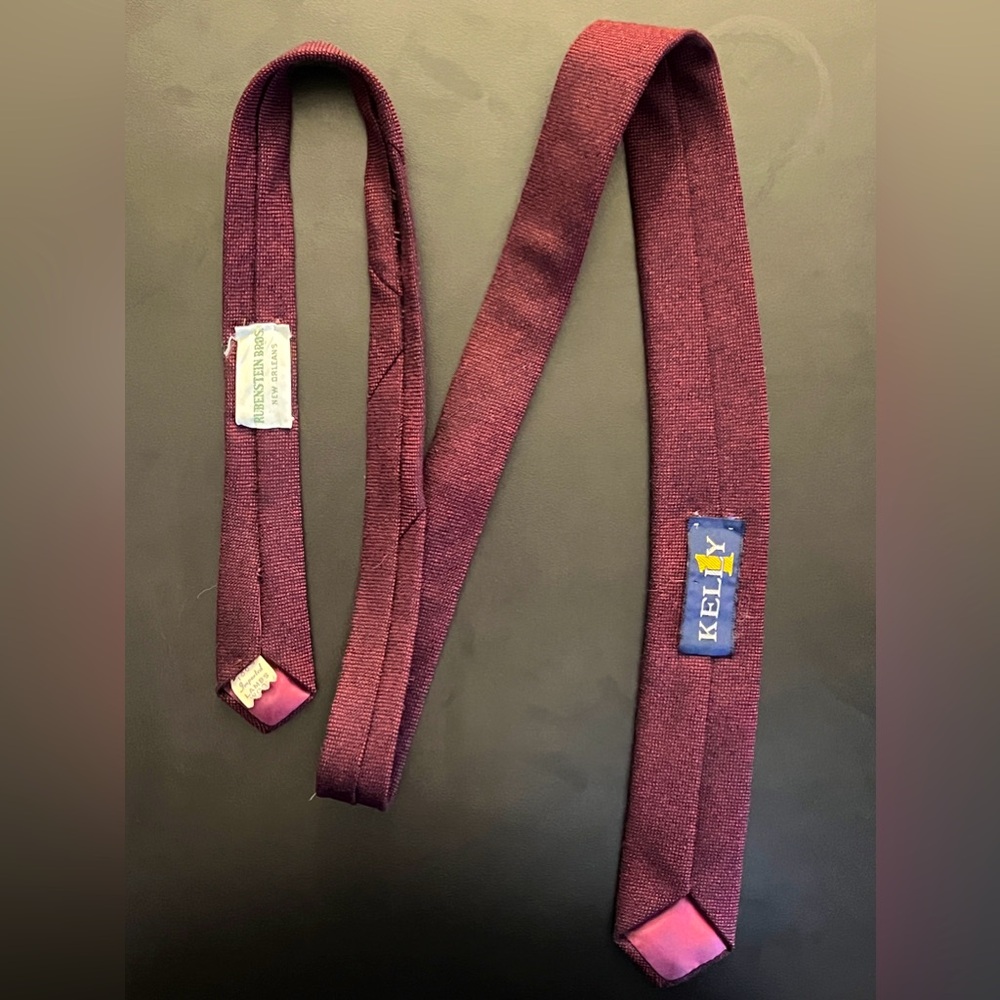Vintage 1950s Lambswool Tie. Rubenstein Bros New Orleans. Mad Men Style